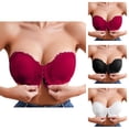 thumbnail image 1 of Front Closure Bras for Women No Underwire Push Up Strapless Bra Thin Non Slip Women'S Clothing, 1 of 9