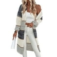 thumbnail image 1 of Women'S Long Cardigan Sweater Light-Weight Chunky Knitted Long Sleeves Open Front Oversized V Neck Trendy Fall Gray M, 1 of 9
