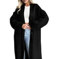 thumbnail image 1 of Women'S Long Cardigan Sweaters Chunky Open Front Oversized Slouchy Knit Fall Trendy Coatigan Jackets Black L, 1 of 7