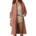 thumbnail image 1 of Women'S Long Cardigan Sweaters Chunky Open Front Oversized Slouchy Knit Fall Trendy Coatigan Jackets Pink L, 1 of 5