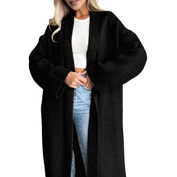 Women'S Long Cardigan Sweaters Chunky Open Front Oversized Slouchy Knit Fall Trendy Coatigan Jackets