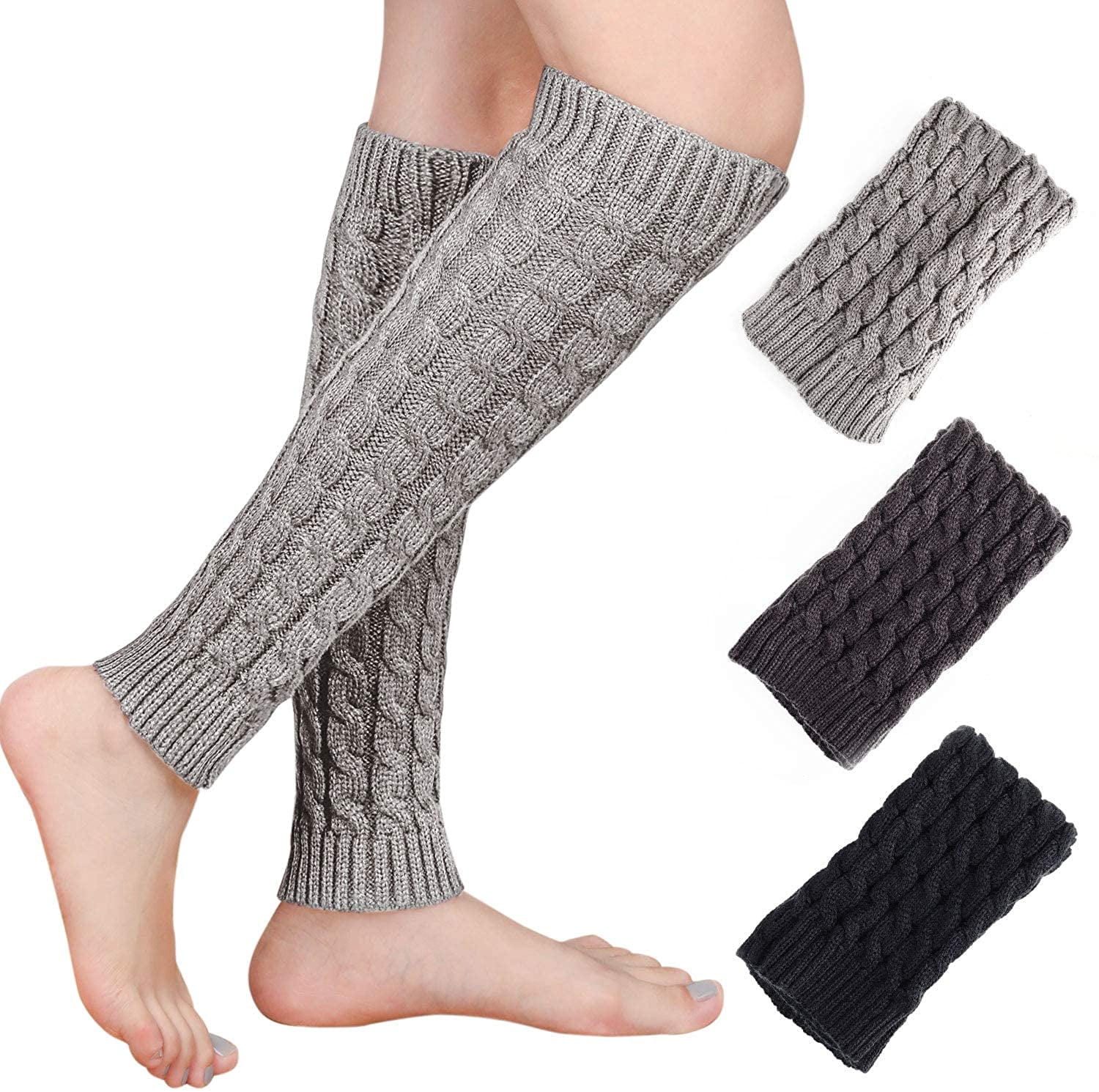 Women'S Long Leg Warmers, 3 Pairs Of Women'S Leg Warmers/Thick Leg Women'S Long Leg Warmers, 3 Pairs Of Women'S Leg Warmers/Thick Leg