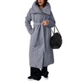 thumbnail image 1 of Women'S Long Quilted Coats Long Sleeve Stand Collar Padded Coats Jacket Outerwear with Pockets Dark Gray S, 1 of 9