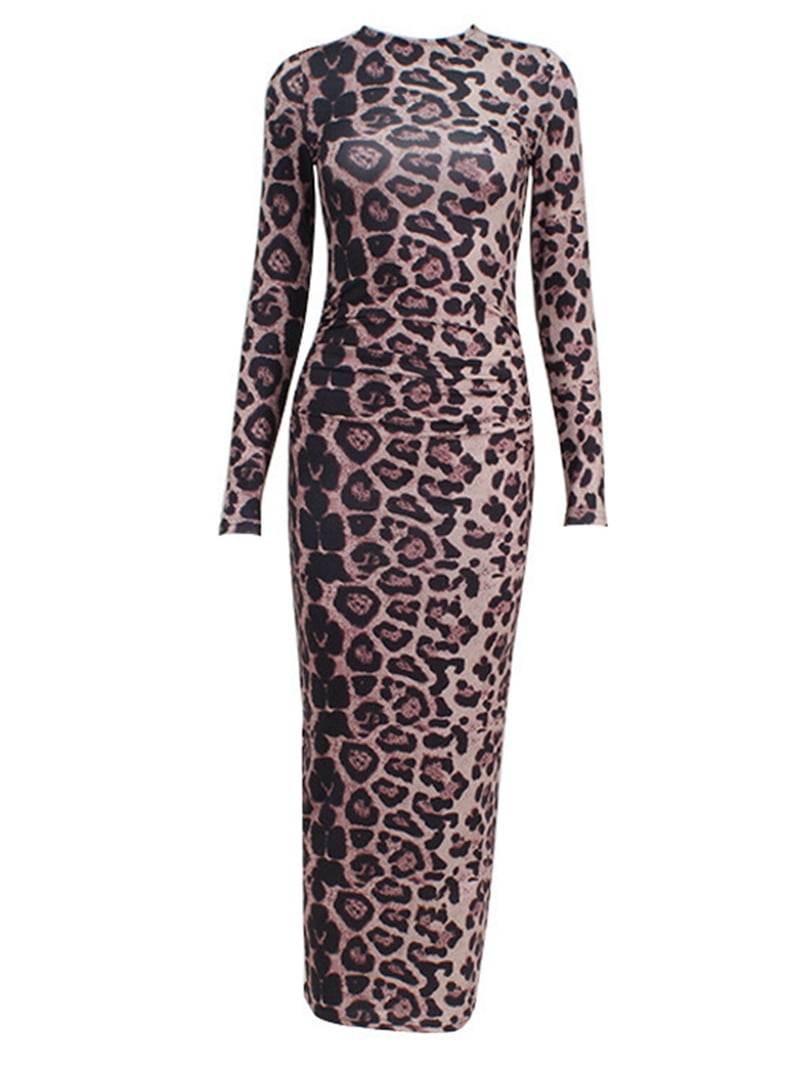 black and white checkered long sleeve dress No Compromise Long Sleeve Checkered Print Mesh Maxi Dress L main image 1