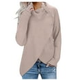 thumbnail image 1 of Women'S Long Sleeve Button Cowl Neck Casual Knitted Pullover Tunic Sweaters Cardigan Jacket, 1 of 6