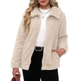 thumbnail image 1 of Women'S Long Sleeve Full Zip Soft Warm Fleece Jacket Color 4XL, 1 of 10