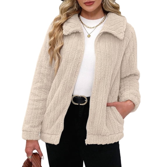 Women'S Long Sleeve Full Zip Soft Warm Fleece Jacket Color 4XL