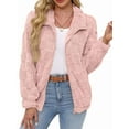 thumbnail image 1 of Women'S Long Sleeve Full Zip Soft Warm Fleece Jacket Light Pink XL, 1 of 9