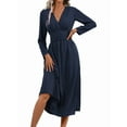 thumbnail image 1 of Women'S Long Sleeve Maxi Dress  Fall Trendy Elegant V-Neck Flowy Wedding Guest Holiday Formal Long Dresses, 1 of 7