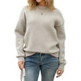thumbnail image 1 of Women'S Long Sleeve Round Neck Pullover Sweater Bowknot Backless Knit Tops Grey M, 1 of 9