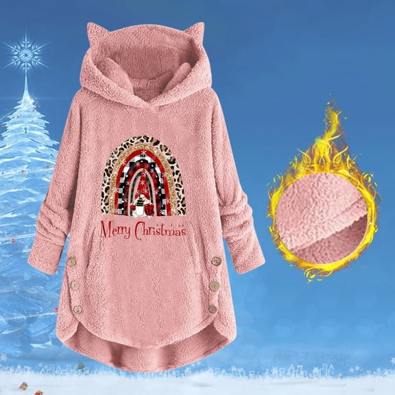 Women'S Long Sleeve Tea Cat B Print Pullover Hoodie Cute Printed Loose Top With Button Pockets Stretch Vest Women plus Winter Jacket Onside for Women Oversize Coat Buttons Womens plus Size plus Size