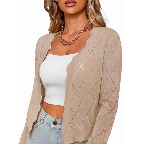 Women'S Long Sleeve V-Neck Knitted Cardigan Jacket Buttonless Knitted Shawl Sweater XXL