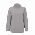 thumbnail image 1 of Women'S Loose Long-Sleeved Solid Color Sweater Classic Autumn and Winter Sweater Light Gray S, 1 of 5