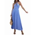 thumbnail image 1 of Women'S Maxi Summer Dresses Halter High Waist Corset Dresses for Women Casual Dress for Vacation Blue S, 1 of 9