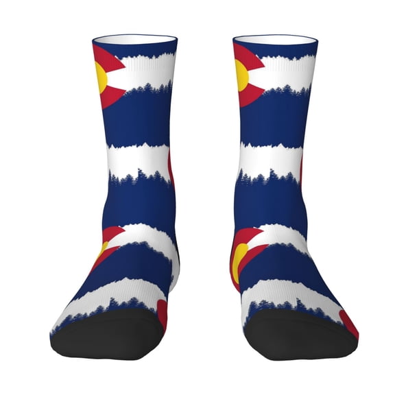 Women'S Novelty Funny Crew Socks Men'S Colorado Snow Mountain Design Socks