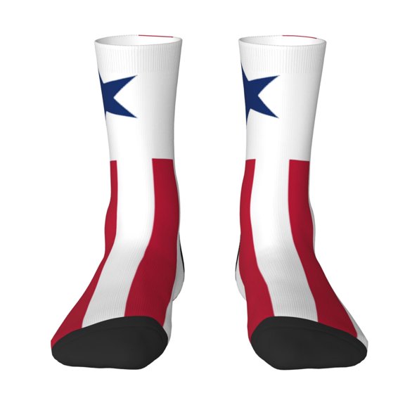 Women'S Novelty Funny Crew Socks Men'S Flag Of Liberian Design Socks