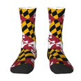 thumbnail image 1 of Women'S Novelty Funny Crew Socks Men'S Maryland-Flag Design Socks, 1 of 7