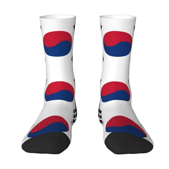 Women'S Novelty Funny Crew Socks Men'S South Korean Flag Design Socks