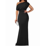 black maxi dress walmart Black Glitter Maxi Dress With Open Back
