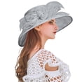 thumbnail image 1 of Women'S Organza Derby Fascinator Hat Bridal Tea Party Wedding Hat Church Cap Hats Fancy Hat Kentucky Derby Cocktail Flower Hat Girls Church Easter Hat Sun Caps Sun Hats For Women Fascinator Hat, 1 of 8