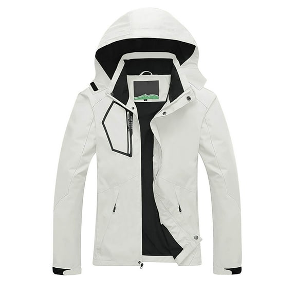 Women's Outdoor Loose Fitting Oversized Breathable Waterproof Jacket Cycling And Mountaineering Suit Winter Coats Water Resistant Ski Snow Jacket Raincoats with Multi-Pockets