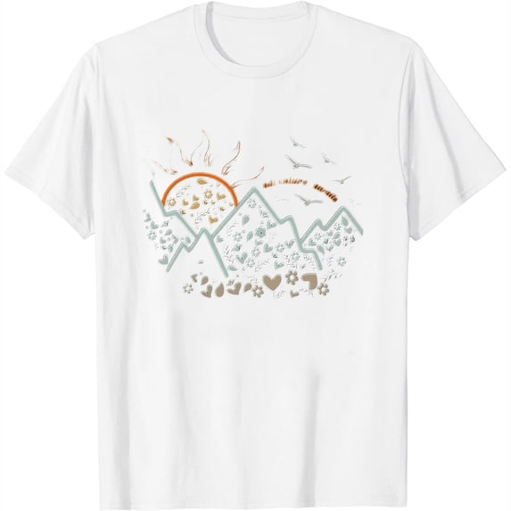 Women'S Outdoors Shirt Funny Camping Mountain Hiking Nature Lovers Running Adventure Wild Graphic Tees Tops White Large