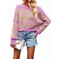 thumbnail image 1 of Women'S Oversized Batwing Sweaters 2025 Fall Outfits Trendy Crewneck Knit Side Slit Pullover Tops  Green XL, 1 of 5