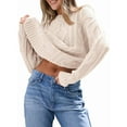 thumbnail image 1 of Women'S Oversized Cable Knit Crewneck Sweaters  XL, 1 of 7