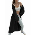 thumbnail image 1 of Women'S Oversized Long Cardigan Open Front Duster Sweater Cardigan Black S, 1 of 9