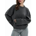 thumbnail image 1 of Women'S Oversized Sweaters Fuzzy Chunky Warm Pullover Sweater Dark Gray L, 1 of 6