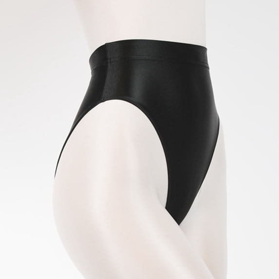 Women'S Panties Super Thin Shiny Transparent High Waisted Briefs Sexy And Smooth,Black Women'S Nylon Underwear M