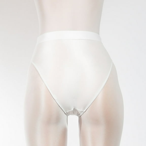 Women'S Panties Super Thin Shiny Transparent High Waisted Briefs Sexy And Smooth,White Women'S Nylon Underwear XL