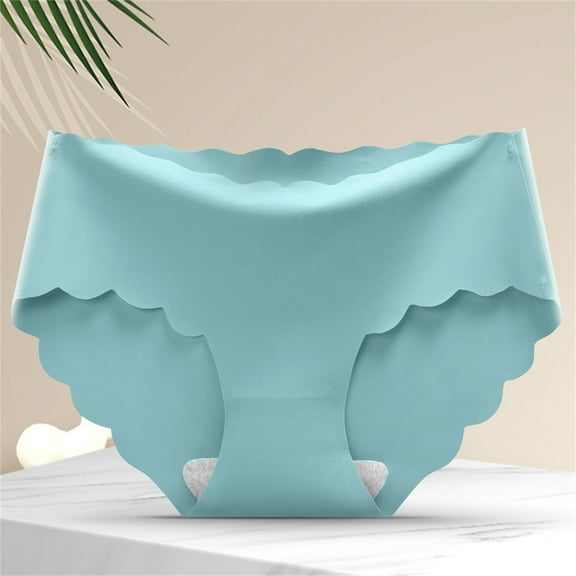Women'S Panties Women'S Seamless Breathable Hipster Panties No Show Stretch Ice Silk Underwear Bikini Panties Underwear Briefs,Blue Women'S Nylon Underwear L