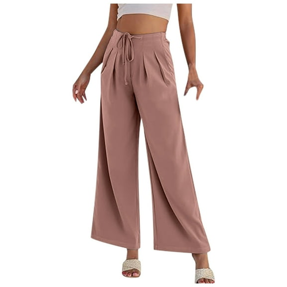 Women'S Pants Ladies Casual Pants Watermelon Red Pants Lounge Pants Wide Leg Elastic Waist Pants for Women with Pockets Womens Capris for Summer