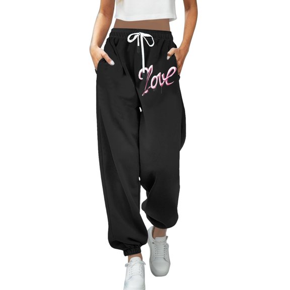 Women'S Pants Women Casual Pants Pink Baggy Pants Women Womens Lounge Pants Elastic Pants For Women Women Summer Pants