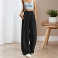thumbnail image 1 of Women'S Pants Women'S Casual Pants Black Pants Women Lounge Pants High Waisted Trousers With Pockets Womens Capris for Summer, 1 of 6