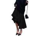 thumbnail image 1 of Women'S Pleated Flowy Long Skirts High Waist Maxi Skirt Black L, 1 of 9