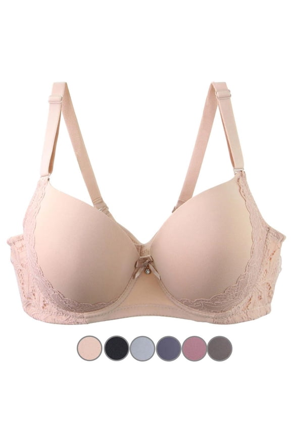 Women'S Plus Size Full Coverage Underwire Bra Everyday Comfort Full Cup Lace Detail for 36C to 48C 110C