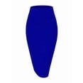 thumbnail image 1 of Women'S Premium High Waist Nylon Ponte Stretch Office Pencil Skirt Blue L, 1 of 7