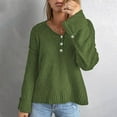 thumbnail image 1 of Baikeli Women'S Pullover Sweaters, Women Casual Soild Long Sleeve Button Knit Pullover V-neck Sweater Coat Jersey de Navidad para mujer, 1 of 7