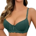 thumbnail image 1 of Women'S Push Up Bra Multi Colored Bow Lace Small Push Up Bra Womens Bra For Everyday Comfort Green 38, 1 of 2