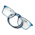 thumbnail image 1 of Women'S Reading Glasses Hanging Folding Magnetic Front Click Connect Neck Computer Readers Lightweight Eyeglasses Blue 2.5, 1 of 7