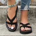 thumbnail image 1 of Women'S Sandals Summer Strap Beach Summer Trendy Soft Sole Comfortable Summer Beach Sandals Dressy Vacation Essentials Slides, 1 of 9