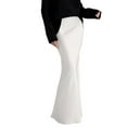 thumbnail image 1 of Women'S Satin High Waisted Maxi Skirts Hidden Zip A Line Long Skirt White S, 1 of 5