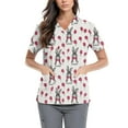 thumbnail image 1 of Women'S Scrub Tops，Easter Scrub Tops Women Bunny Egg Hunt Print Short Sleeve V Neck Stretchy Holiday Nurse Working Uniform Scrubs Sets，Pink，L, 1 of 4