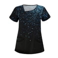 thumbnail image 1 of Women'S Scrub Tops Nurse Uniform, Colourful Floral Print Medical Uniforms Loose Fit Shirts For Nurses Printed Women Vintage Scrubs Dress Dresses Summer 2025 Womens Casual Blue, 1 of 3