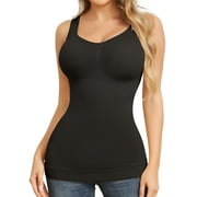 Women'S Seamless Shapewear Tank Top Compression Undershirt With Built-In Bra For Intimate Underwear