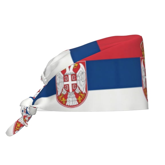 Women'S Serbian Flag Double-Sided Printed Adjustable Working Cap