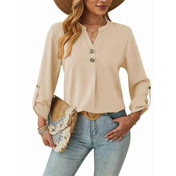 Women'S Shirts Loose Fit Lantern Long Sleeve Ladies Blouses Smocked Cuff Business Work Fall Tops S