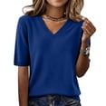 thumbnail image 1 of Women'S Short Sleeve Sweater Spring Business Casual Outfits for Women Women Pullover Short Sleeve Sweaters Women'S Tops, Tees & Blouses Ladies Short Sleeve Sweaters Office Tops for Women, 1 of 9